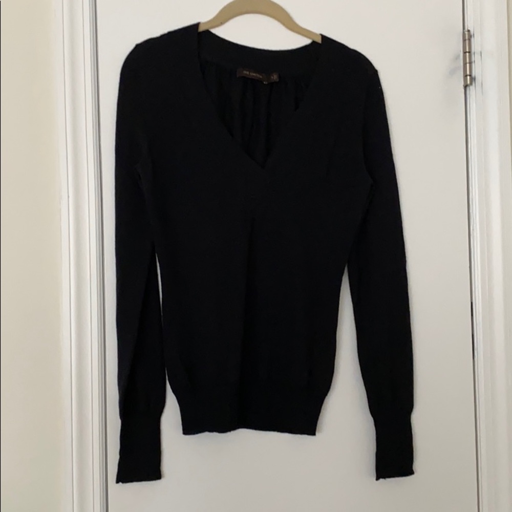 Black V-Cut Sweater